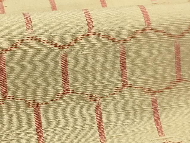 平和屋着物■上質な紬 亀甲文 正絹 逸品 AABG1296sx