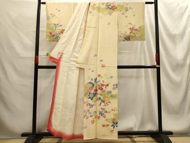 平和屋着物■訪問着 舞花文 金彩 正絹 逸品 AABG1314sx