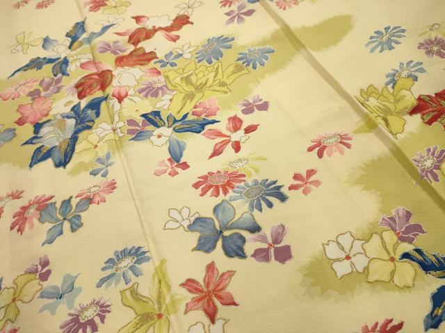 平和屋着物■訪問着 舞花文 金彩 正絹 逸品 AABG1314sx