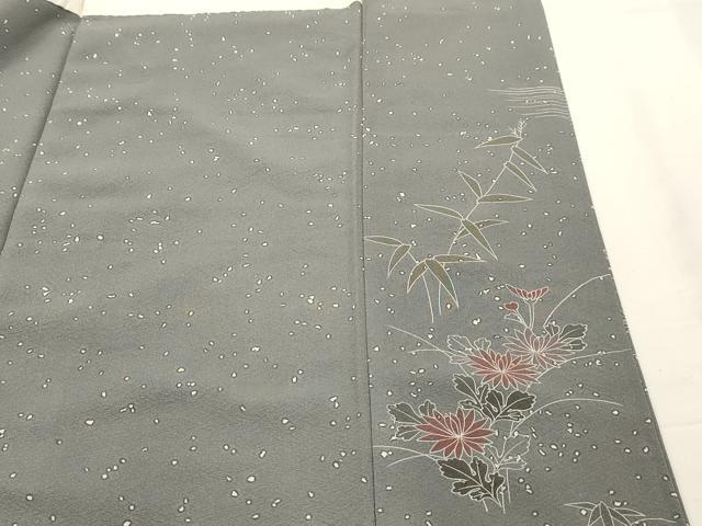 平和屋着物■訪問着 刺繍 流水花文 正絹 逸品 AABG1317sx