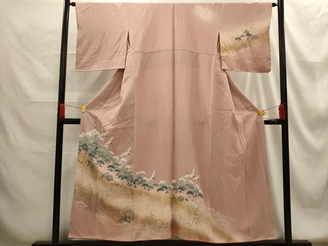 平和屋着物■訪問着 飛鶴浜松文 暈し染め 金彩 正絹 逸品 AABG1322sx