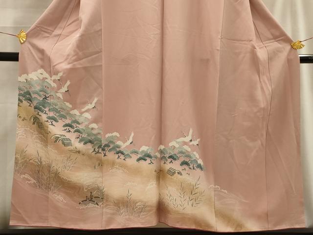 平和屋着物■訪問着 飛鶴浜松文 暈し染め 金彩 正絹 逸品 AABG1322sx