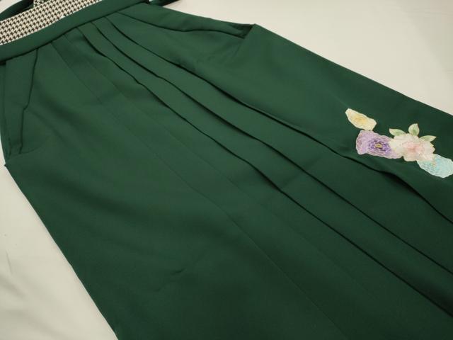 平和屋着物●女性 行灯袴 刺繍 小坂菜緒 草花文 鉄色 金彩 洗える着物 AABG1333sx
