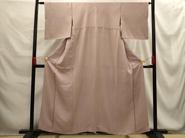 平和屋着物■上質な色無地 紋意匠 薄柿色 正絹 逸品 AABG1350sx