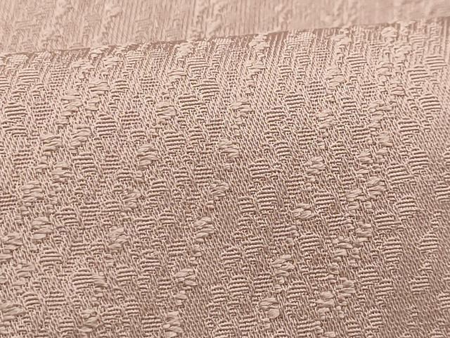 平和屋着物■上質な色無地 紋意匠 薄柿色 正絹 逸品 AABG1350sx