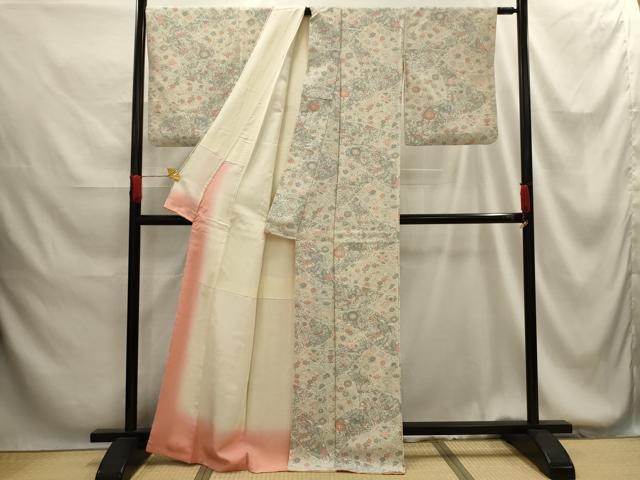 平和屋着物■上質な小紋 鳳凰花文 正絹 逸品 AABG1359sx