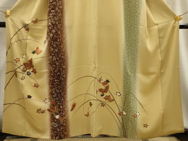 平和屋着物■訪問着 花蝶文 暈し染め 金彩 正絹 逸品 AABG1365sx