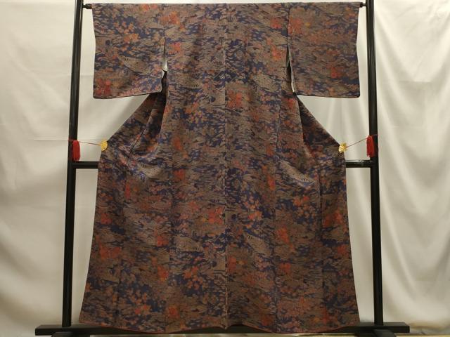 平和屋着物■上質な小紋 松竹梅風景文 正絹 逸品 AABG1402sx
