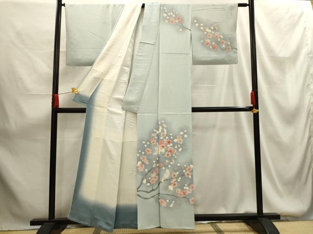 平和屋着物■訪問着 花鳥文 暈し染め 正絹 逸品 AABG1412sx