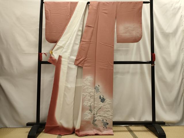 平和屋着物■訪問着 童子 暈し染め 正絹 逸品 AABG1419sx