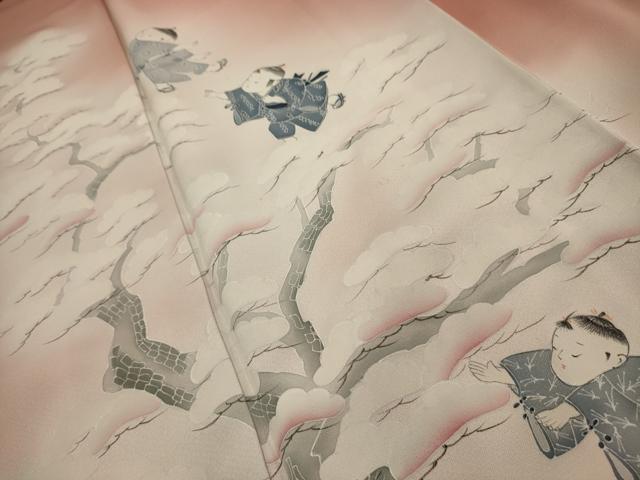 平和屋着物■訪問着 童子 暈し染め 正絹 逸品 AABG1419sx