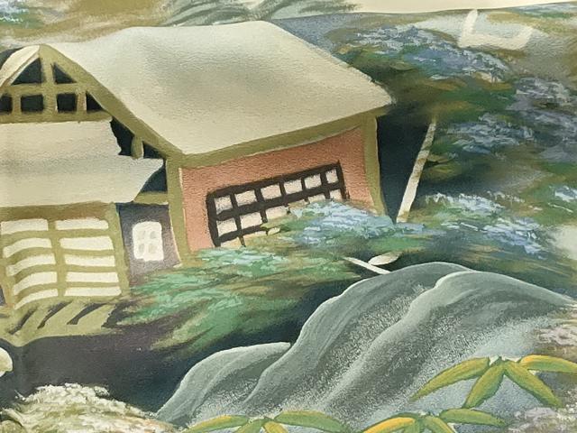 平和屋着物■豪華色留袖 手描き 風景文 暈し染め 正絹 逸品 AABG1420sx
