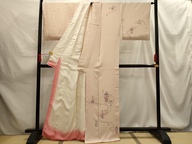 平和屋着物■訪問着 花陶器文 暈し染め 正絹 逸品 AABG1424sx