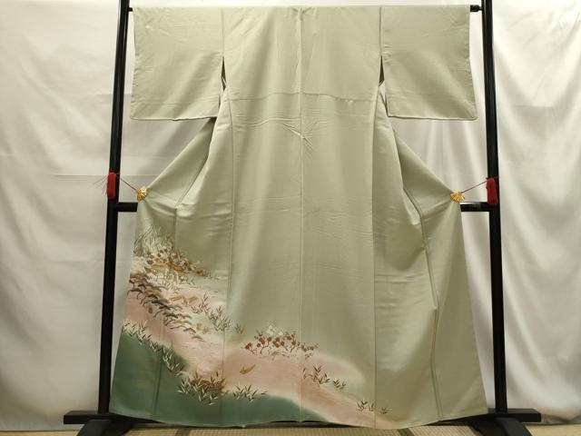 平和屋着物■豪華色留袖 松竹梅群鶴風景文 暈し染め 金彩 正絹 逸品 AABG1430sx