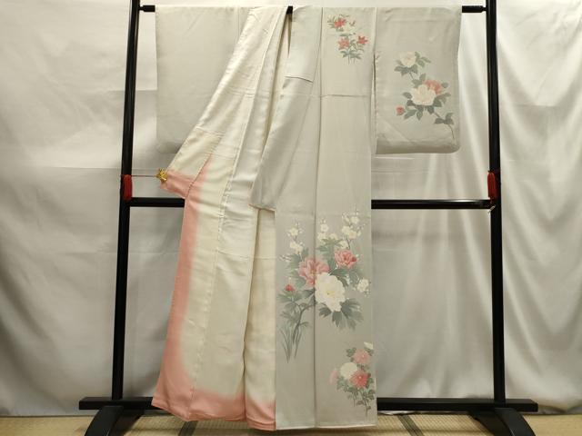 平和屋着物■訪問着 草花文 正絹 逸品 AABG1433sx