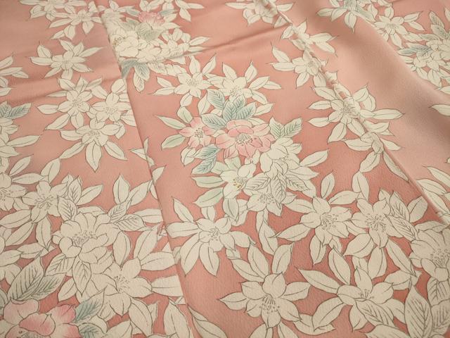 平和屋着物■上質な小紋 草花文 正絹 逸品 AABG1444sx