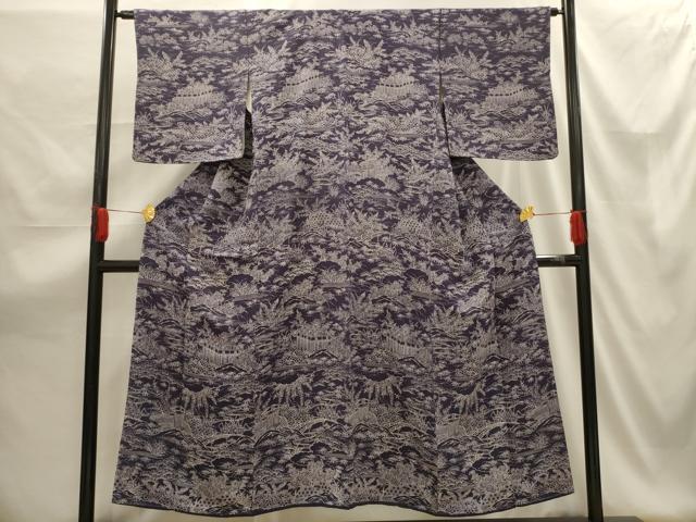 平和屋着物■訪問着 松竹梅風景文 正絹 逸品 AABG1479sx