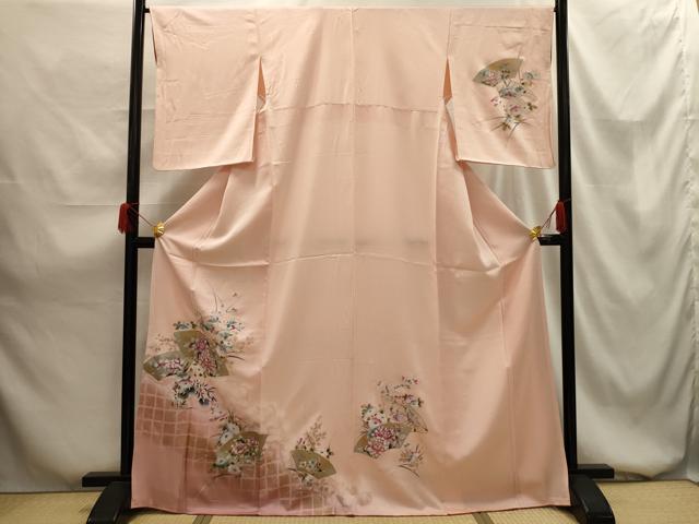 平和屋着物■訪問着 地紙重ね花文 暈し染め 金銀彩 正絹 逸品 AABG1481sx