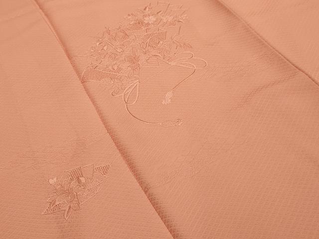 平和屋着物■中国三大刺繍 スワトウ刺繍 汕頭刺繍 無地絵羽訪問着 草花地紋 虹色 正絹 逸品 AABG1491sx