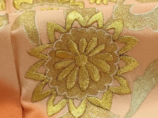 平和屋着物■訪問着 花唐草文 暈し染め 金糸 金彩 正絹 逸品 AABG1494sx