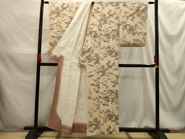 平和屋着物■上質な小紋 松竹梅風景文 正絹 逸品 AABG1511sx