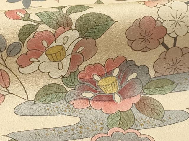 平和屋着物■上質な小紋 松竹梅風景文 正絹 逸品 AABG1511sx