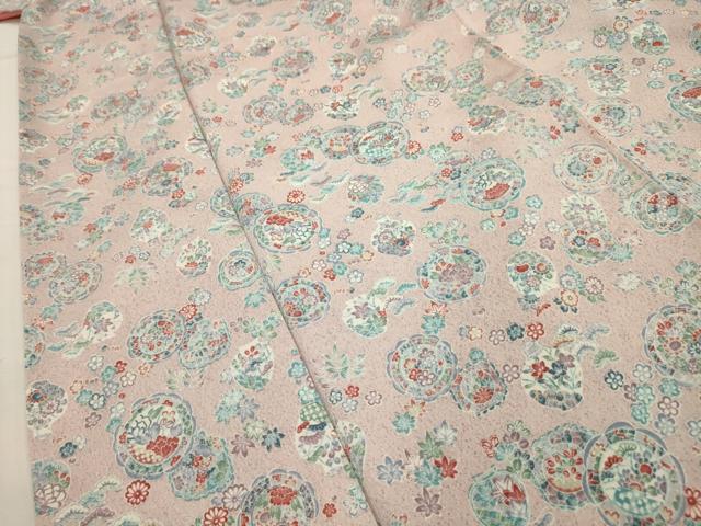 平和屋着物■上質な小紋 花陶器文 正絹 逸品 AABG1519sx