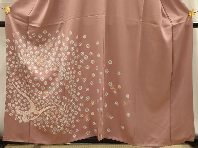 平和屋着物■訪問着 絞り 刺繍 流水舞花文 金彩 正絹 逸品 AABG1522sx