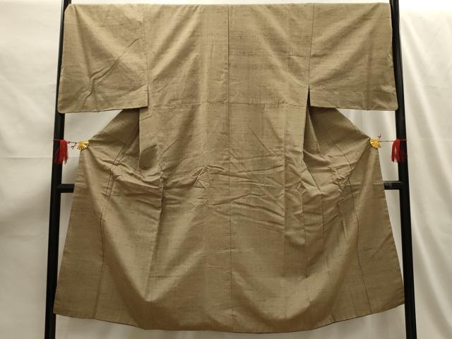 平和屋着物■男性 紬 薄香色 正絹 逸品 AABG1538sx
