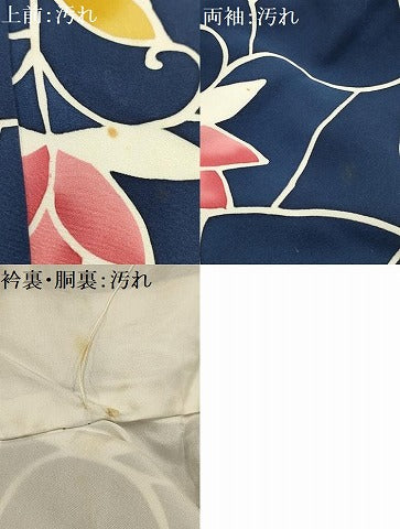 平和屋着物■上質な小紋 草花文 正絹 逸品 AABG1561sx