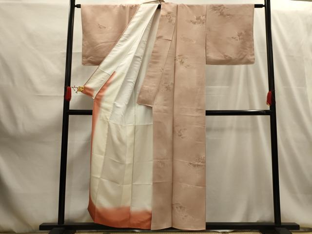 平和屋着物■上質な小紋 雲取風景地紋 暈し染め 正絹 逸品 AABG1562sx