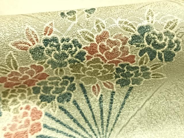 平和屋着物■小紋 扇面花文 暈し染め 洗える着物 AABG1622fy