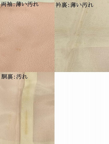 平和屋着物■訪問着 熨斗花文 暈し染め 金彩 正絹 逸品 AABG1643fy