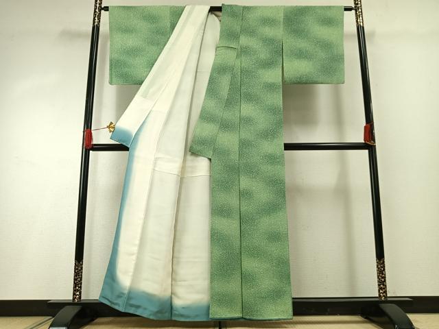 平和屋着物■上質な小紋 霞文 暈し染め 正絹 逸品 AABG1658fy