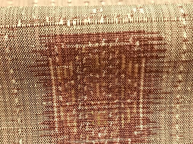 平和屋着物■上質な紬 幾何学文様 正絹 逸品 AABG1709fy