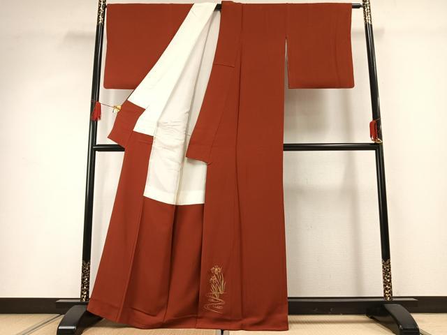 平和屋着物■色留訪問着 草花文 金銀彩 正絹 逸品 AABG1719fy