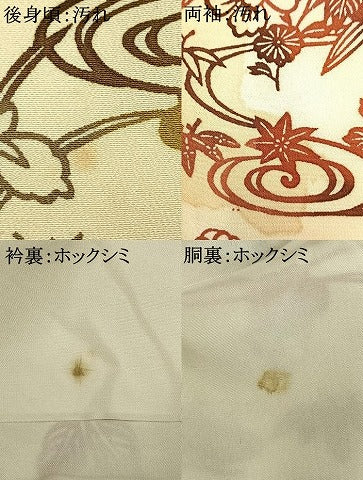 平和屋着物■上質な小紋 型染め 草花文 暈し染め 正絹 逸品 AABG1762fy