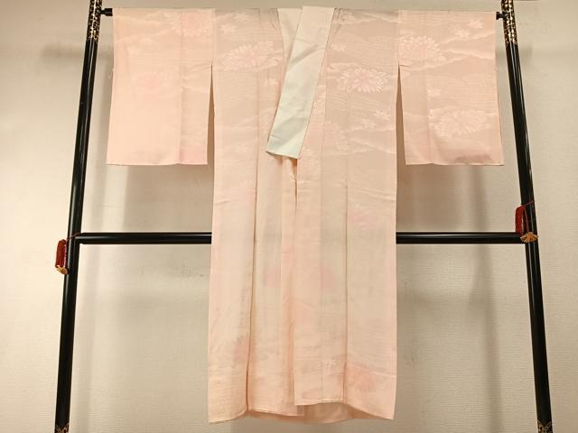 平和屋着物■長襦袢 無双仕立て 草花地紋 暈し染め 正絹 逸品 AABG1772fy