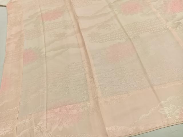 平和屋着物■長襦袢 無双仕立て 草花地紋 暈し染め 正絹 逸品 AABG1772fy