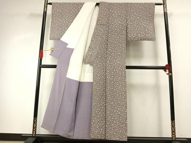 平和屋着物■上質な小紋 花尽くし 正絹 逸品 AABG1786fy