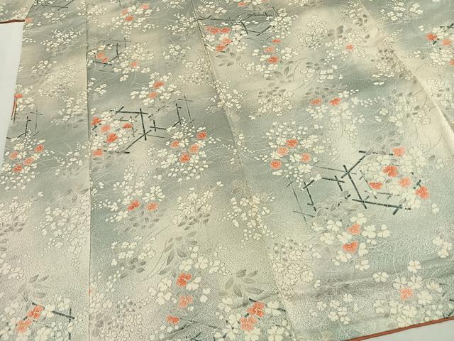 平和屋着物■上質な小紋 草花文 暈し染め 正絹 逸品 AABG1787fy