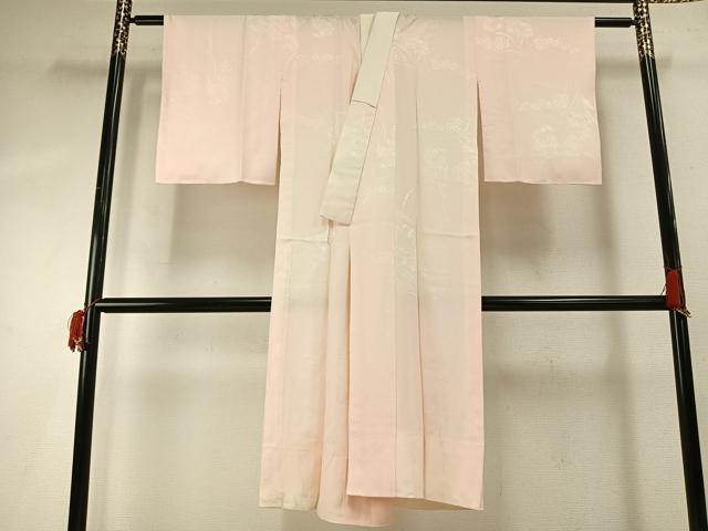 平和屋着物■長襦袢 無双仕立て 草花地紋 暈し染め 正絹 逸品 AABG1794fy