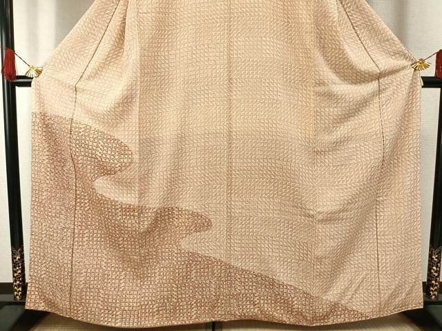 平和屋着物■訪問着 幾何学文様 正絹 逸品 AABG1797fy
