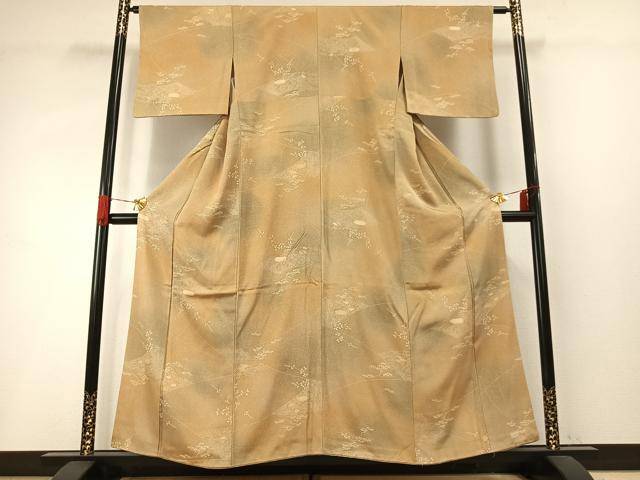 平和屋着物■上質な小紋 草花文 暈し染め 正絹 逸品 AABG1870fy
