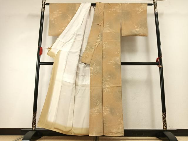 平和屋着物■上質な小紋 草花文 暈し染め 正絹 逸品 AABG1870fy