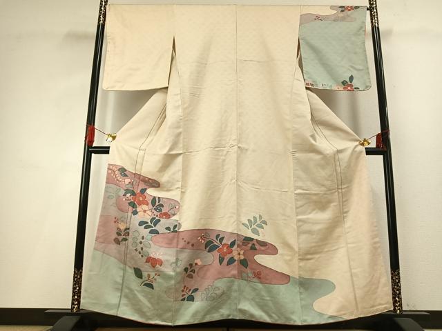 平和屋着物■訪問着 草花文 正絹 逸品 AABG1875fy