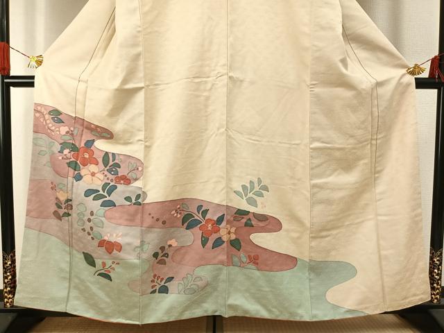 平和屋着物■訪問着 草花文 正絹 逸品 AABG1875fy