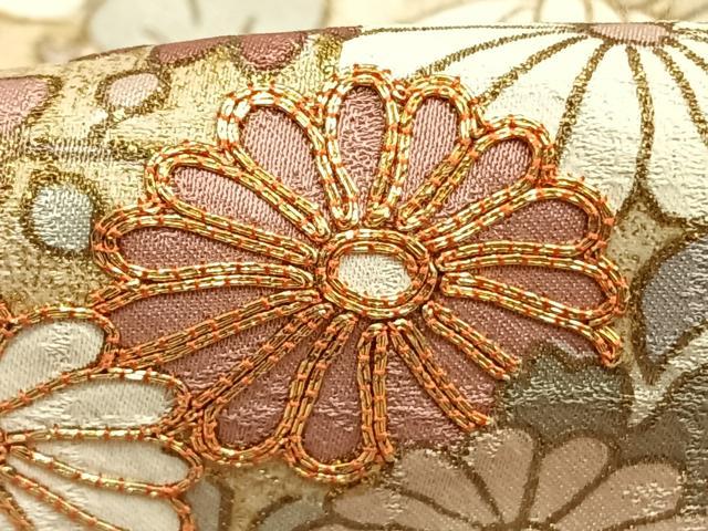 平和屋着物■豪華色留袖 駒刺繍 霞取り風景花文 金彩 正絹 逸品 AABG1892fy