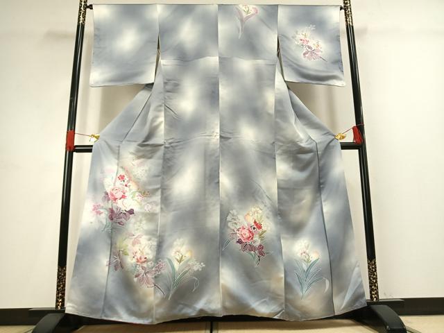 平和屋着物■訪問着 草花文 暈し染め 正絹 逸品 AABG1906fy