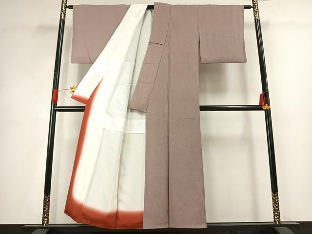 平和屋着物■上質な小紋 縞 正絹 逸品 AABG1909fy